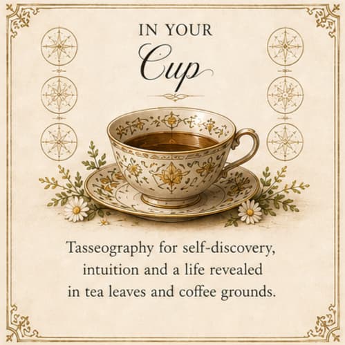 In Your Cup — Tasseography for self-discovery, intuition and a life revealed in tea leaves and coffee grounds.
